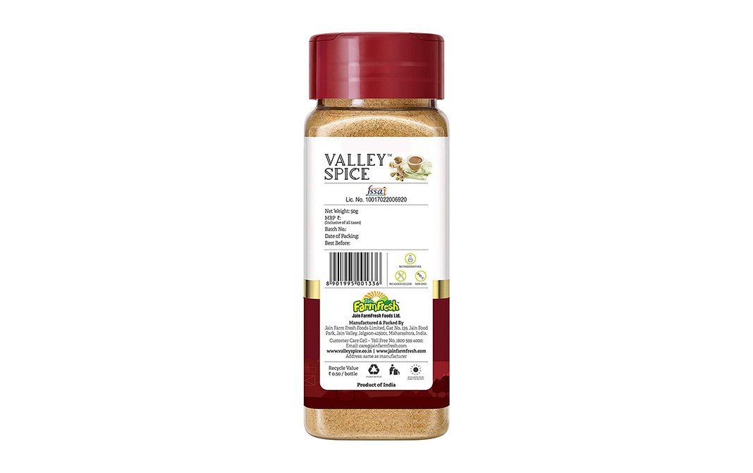 Valley Spice Chai Masala Ginger    Plastic Bottle  50 grams